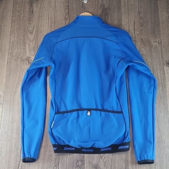 Santini H21 Acquazero Water Resistant Long Sleeve Jersey‎ Blue Men's Medium - Picture 5 of 5